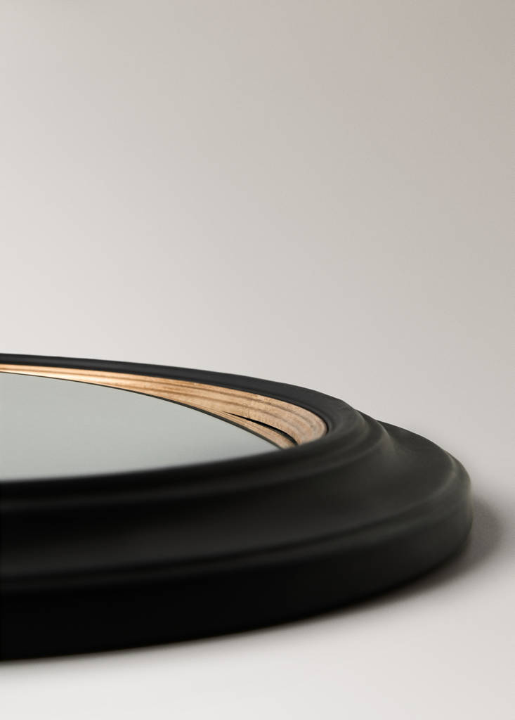 Medium convex mirror — Black