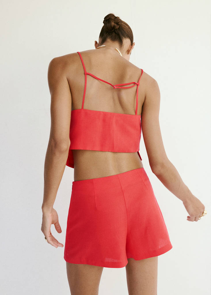 Printed skirt line — Red