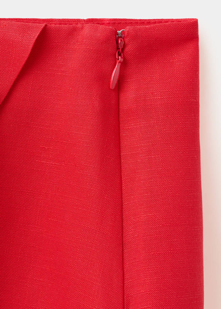 Printed skirt line — Red