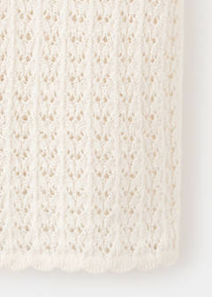 Open-knit toggle cardigan — Ecru 12