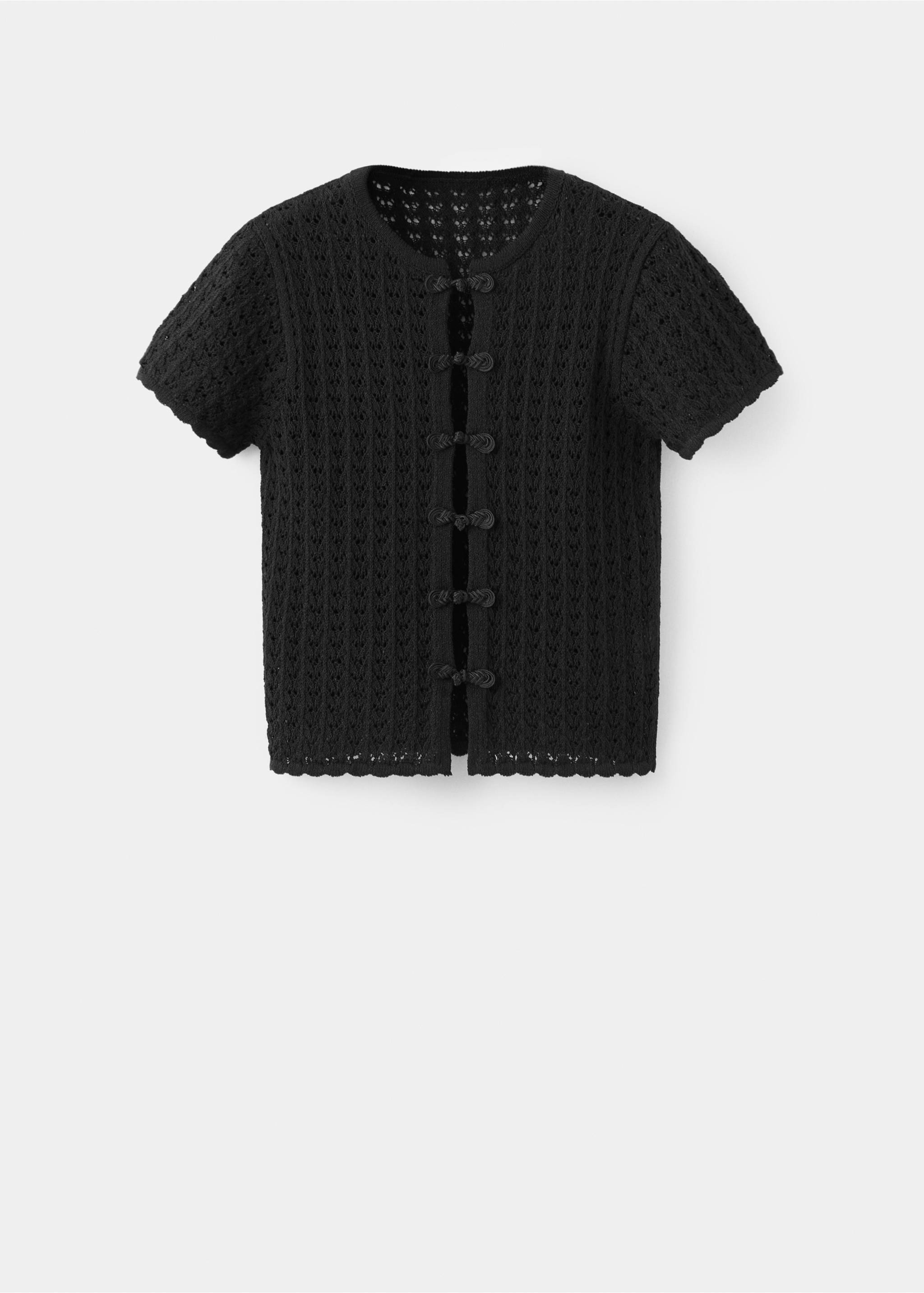 Lace cardigan with frog closures - Article without model, Black. Ref: 37091454-00.