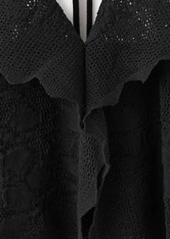 Embroidered knit halter top — Black 6