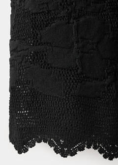 Embroidered knit halter top — Black 7