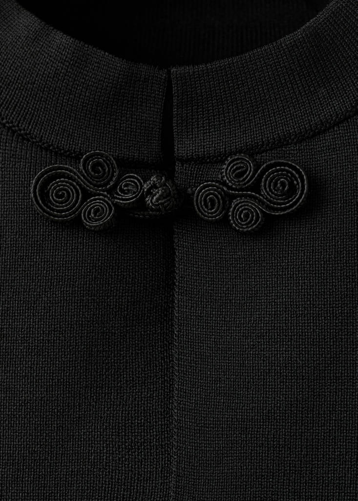 Toggle fastened knit gilet — Black