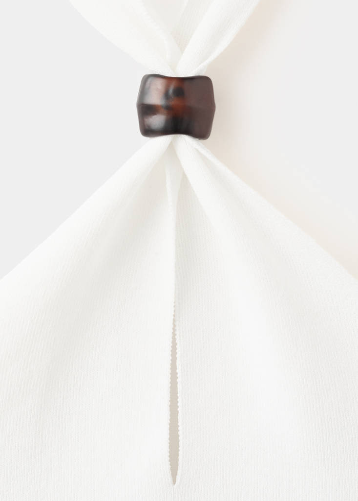 Halter-neck knitted top — Off White