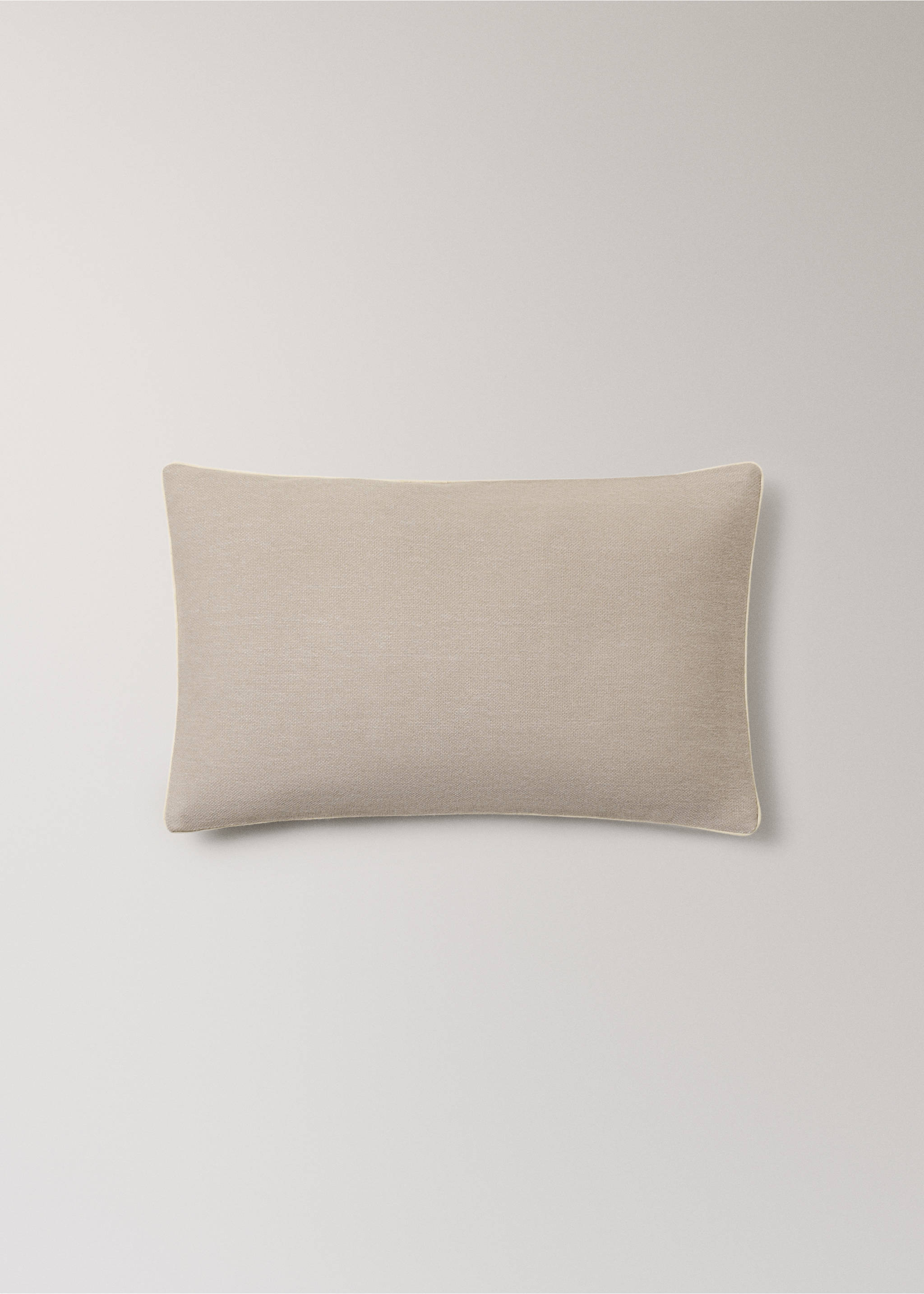 Cotton texture cushion cover 30x50 cm - Article without model, Sand. Ref: 37091461-00.