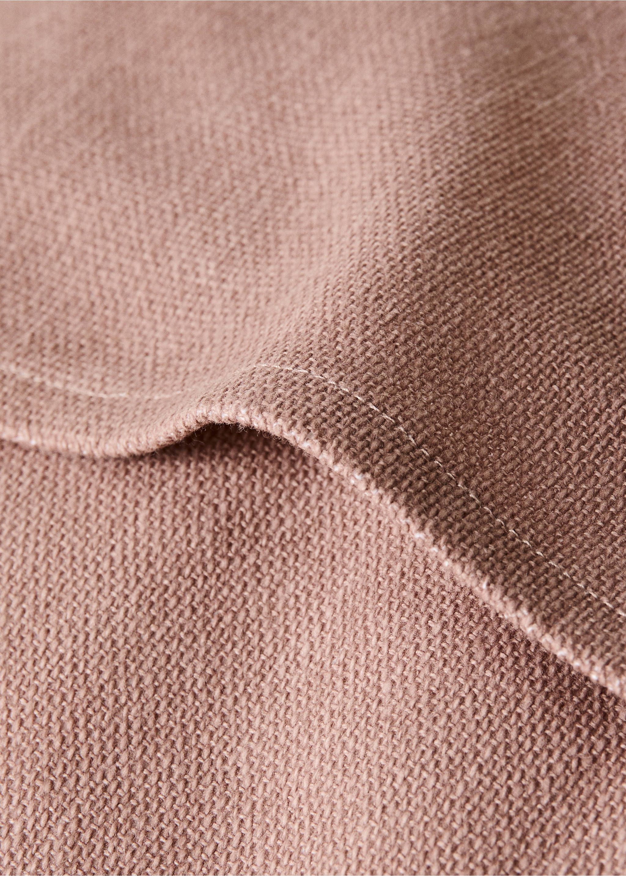 Cotton texture cushion cover 30x50 cm - Details of the article 2, Nude. Ref: 37091461-00.