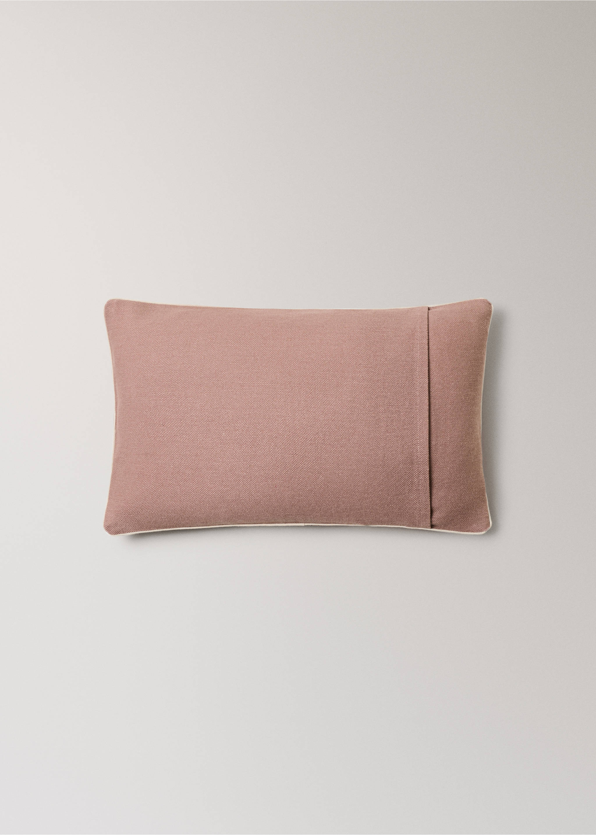 Cotton texture cushion cover 30x50 cm - Details of the article 4, Nude. Ref: 37091461-00.