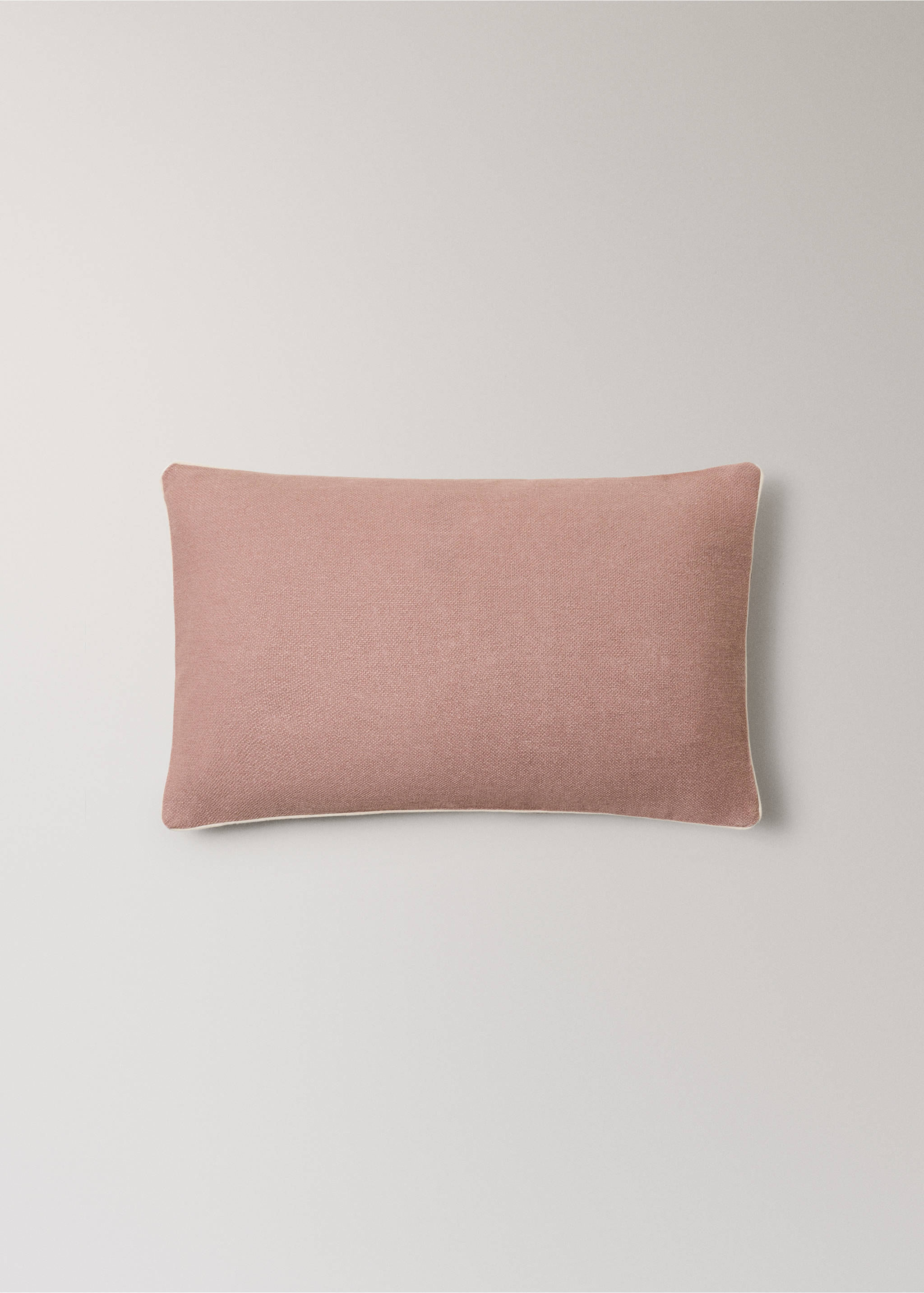 Cotton texture cushion cover 30x50 cm - Article without model, Nude. Ref: 37091461-00.