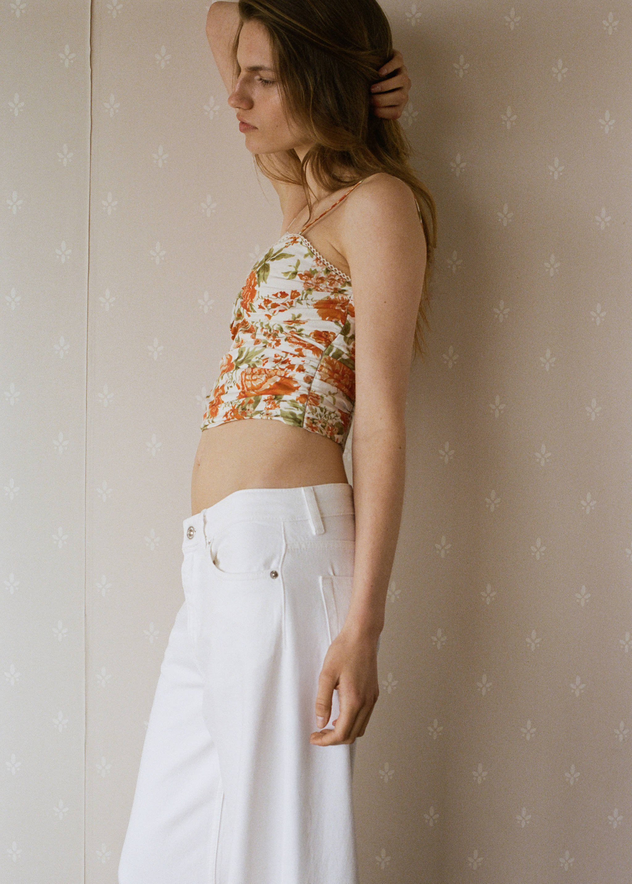 Draped floral top - Details of the article 3