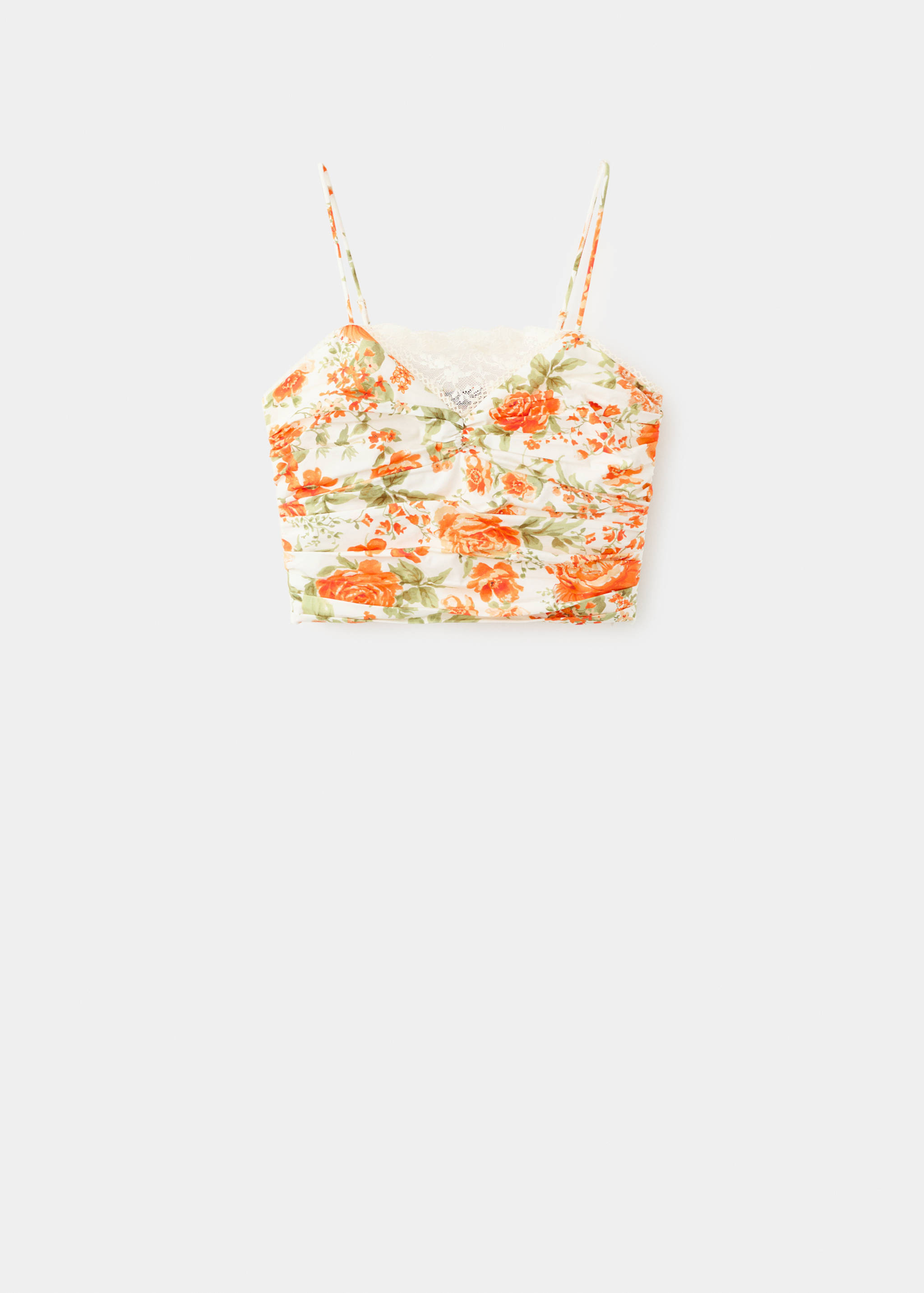 Draped floral top - Article without model