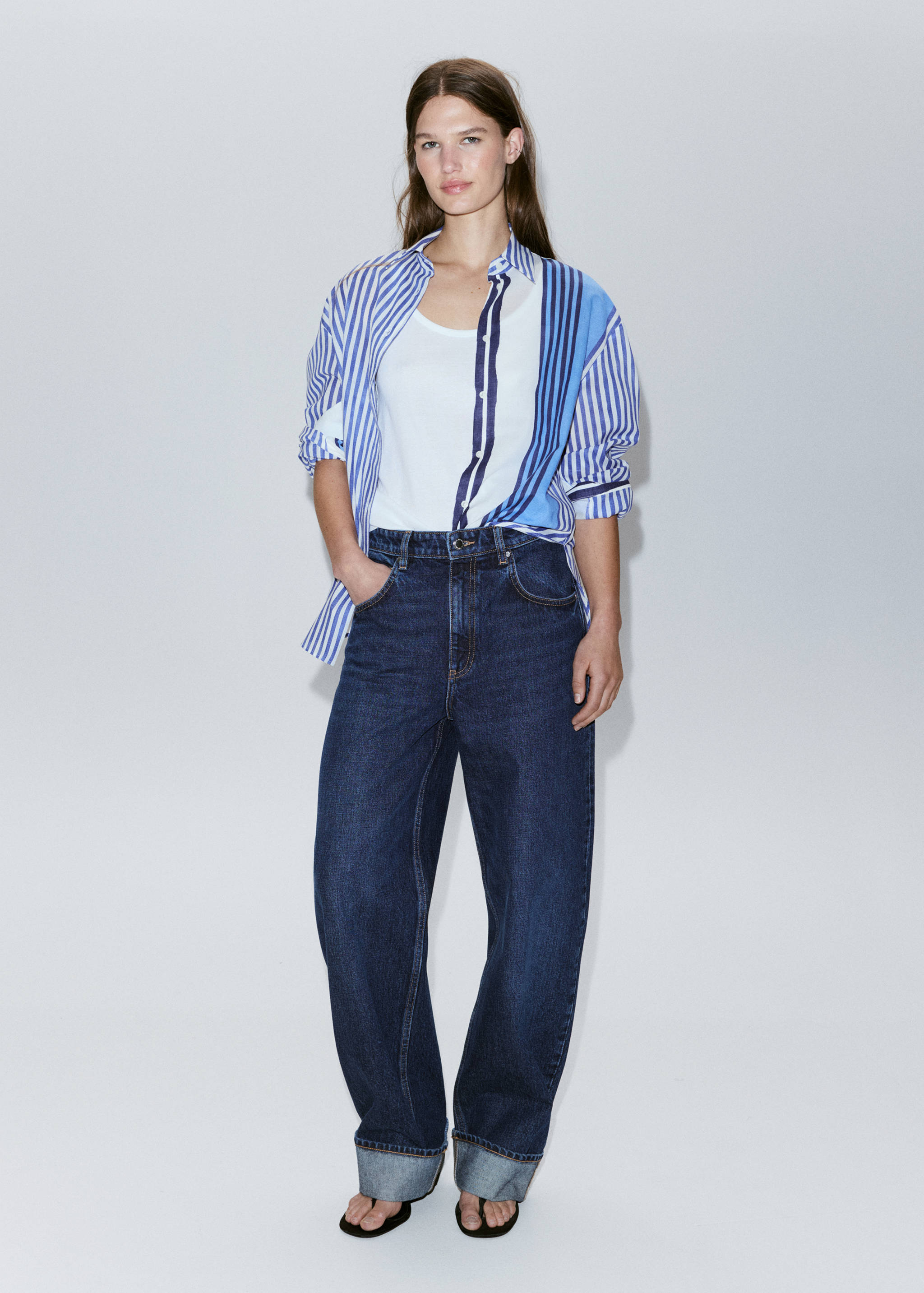 100% cotton striped shirt - General plane