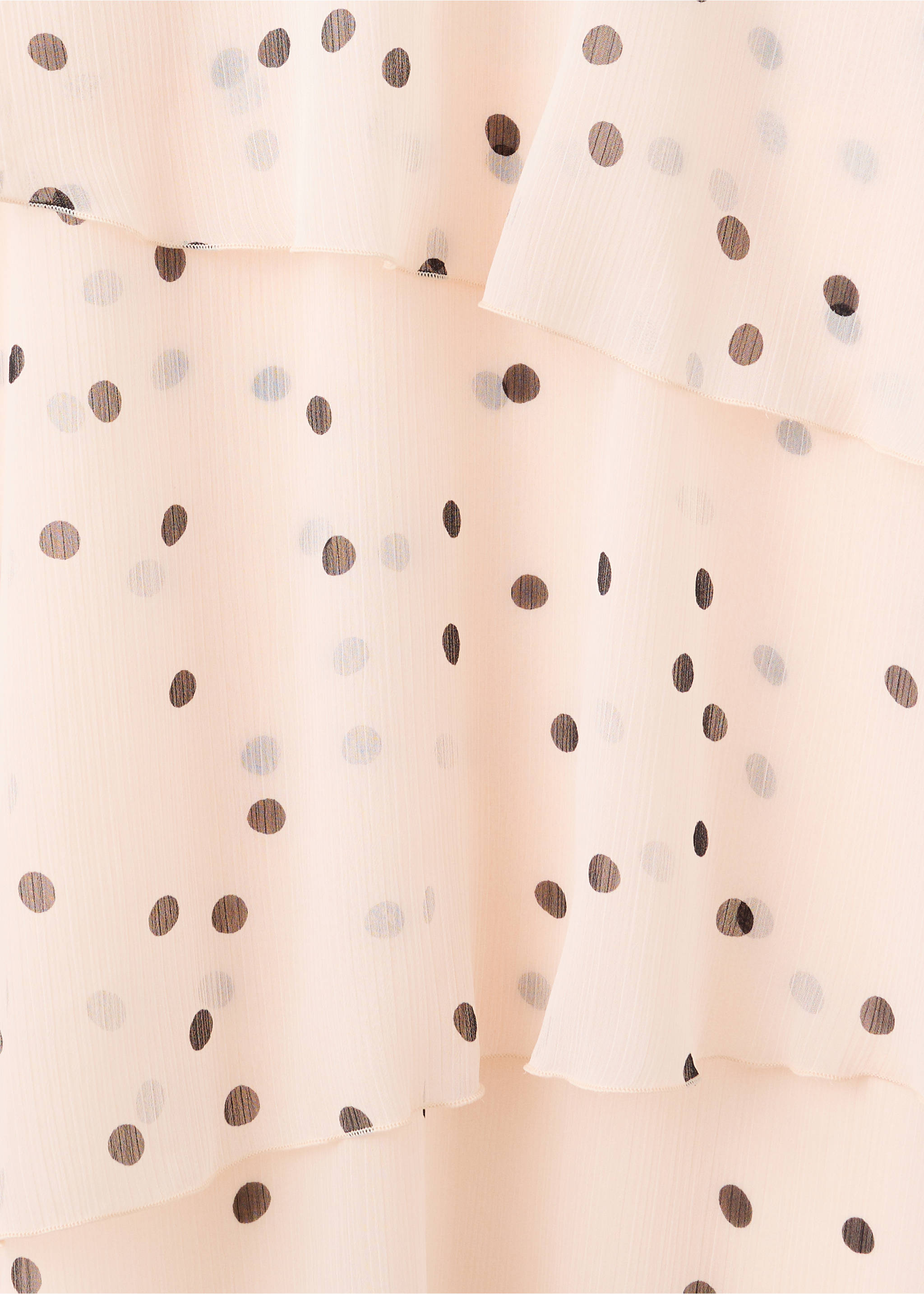 Vestido lunares manga abullonada - Detalle del artículo 0, Crudo. Ref: 37091469-00.