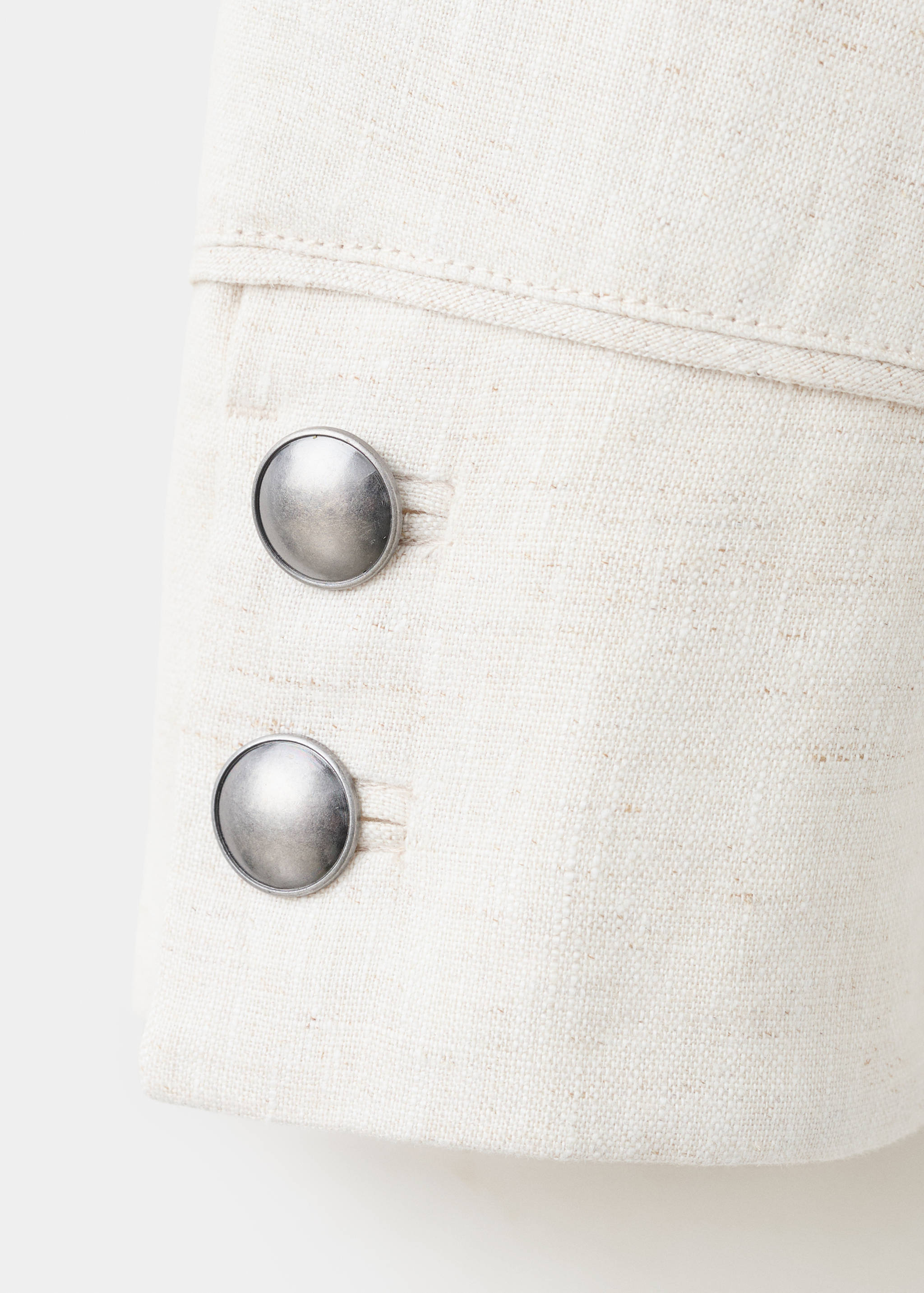 Buttons linen-blend jacket - Details of the article 8