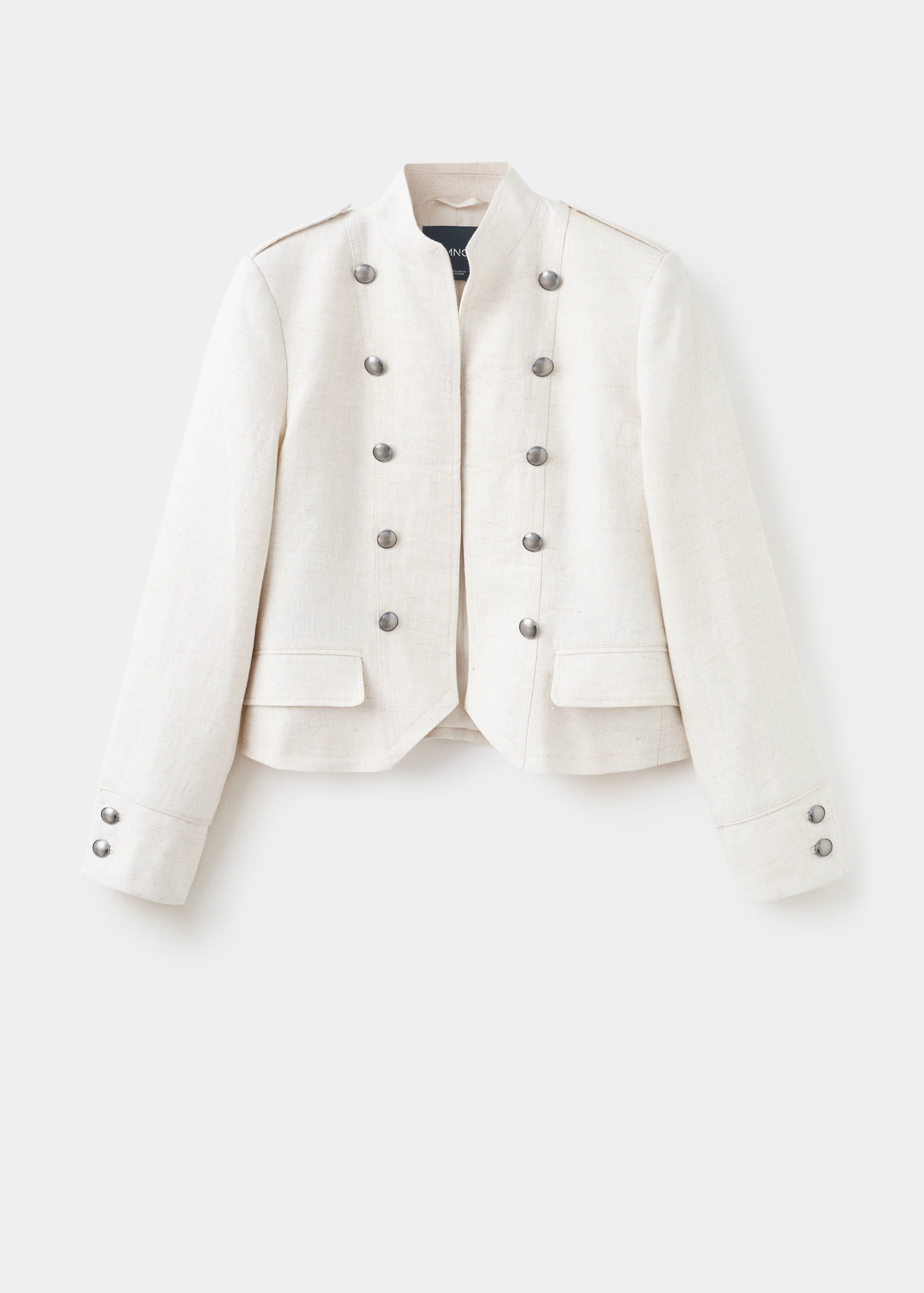 Buttons linen-blend jacket - Article without model