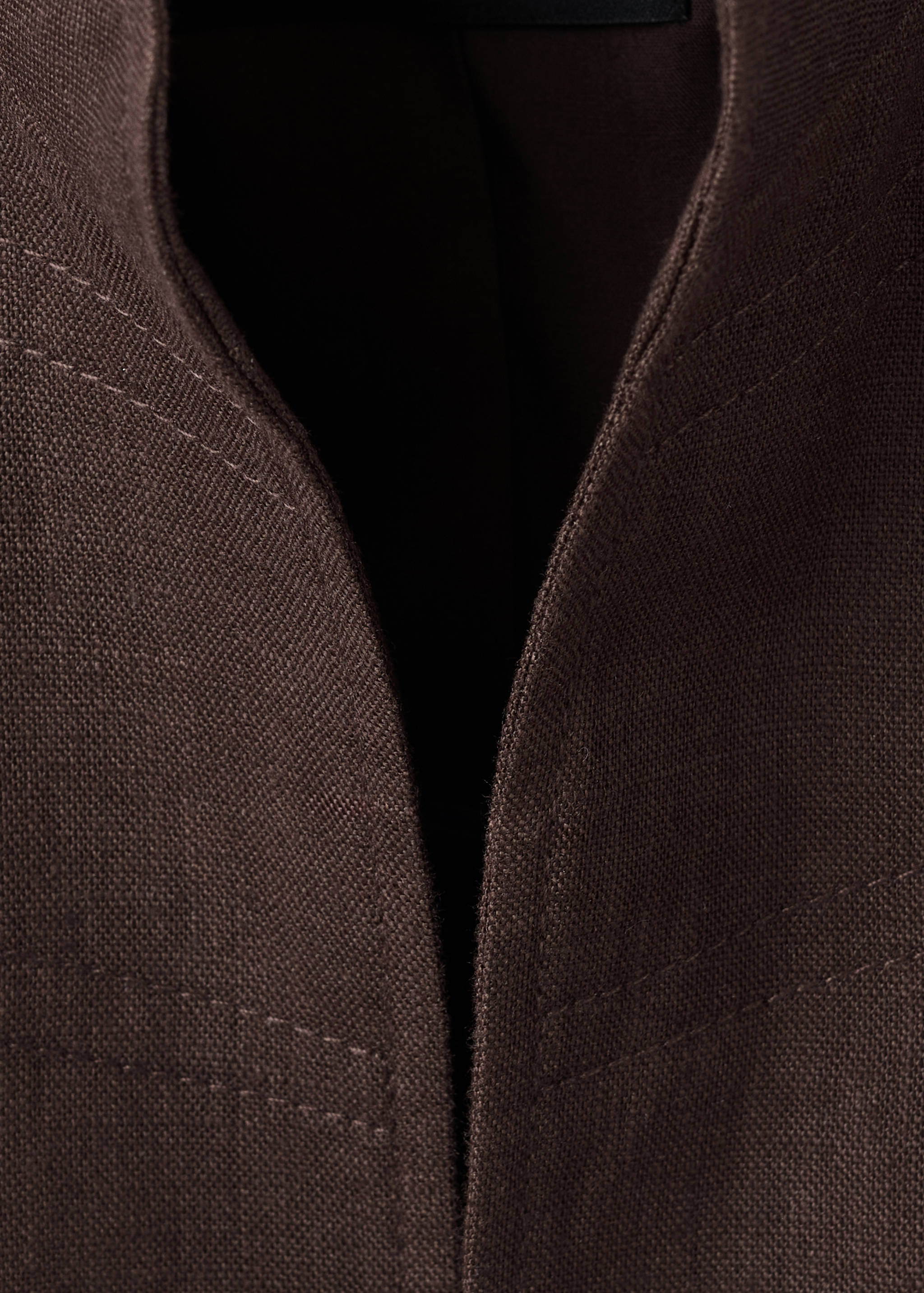 Buttons linen-blend jacket - Details of the article 8