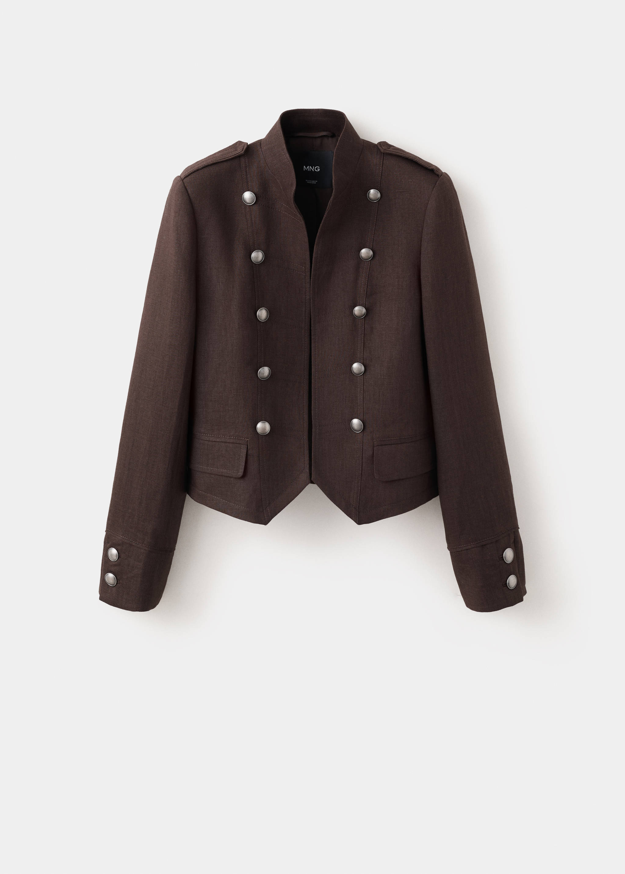 Buttons linen-blend jacket - Article without model