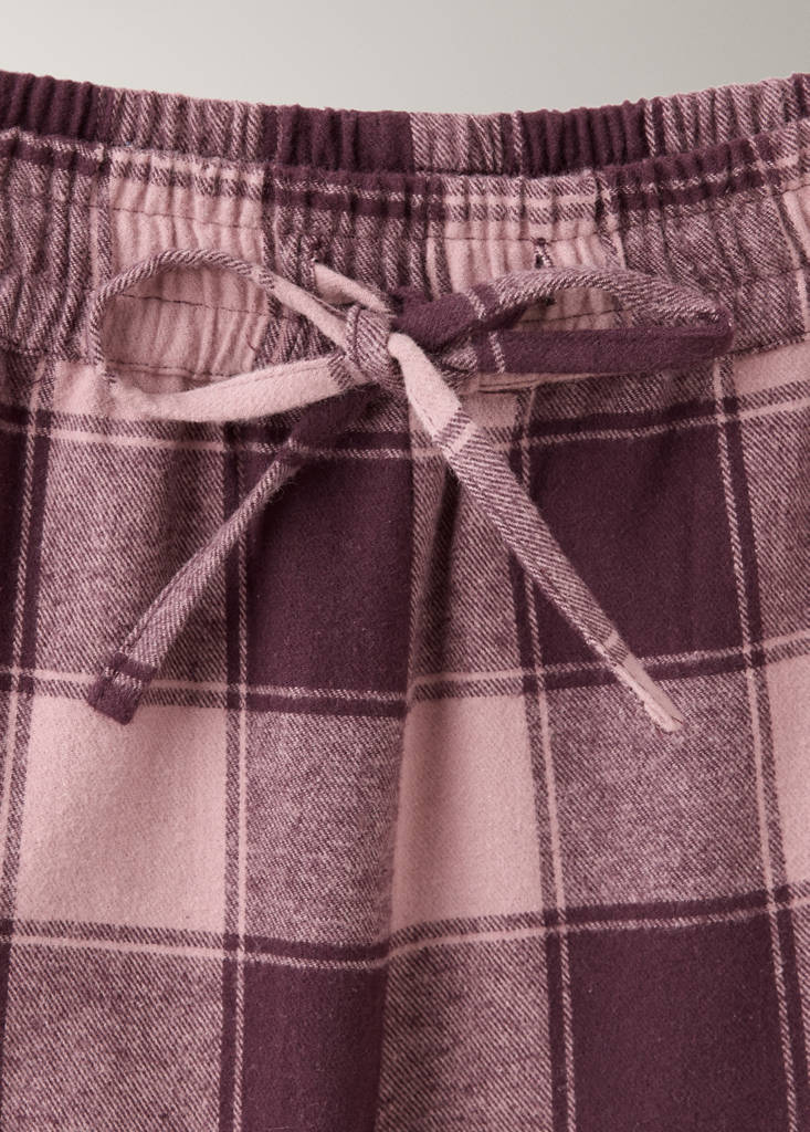 Two-piece flannel check pyjamas — Pink