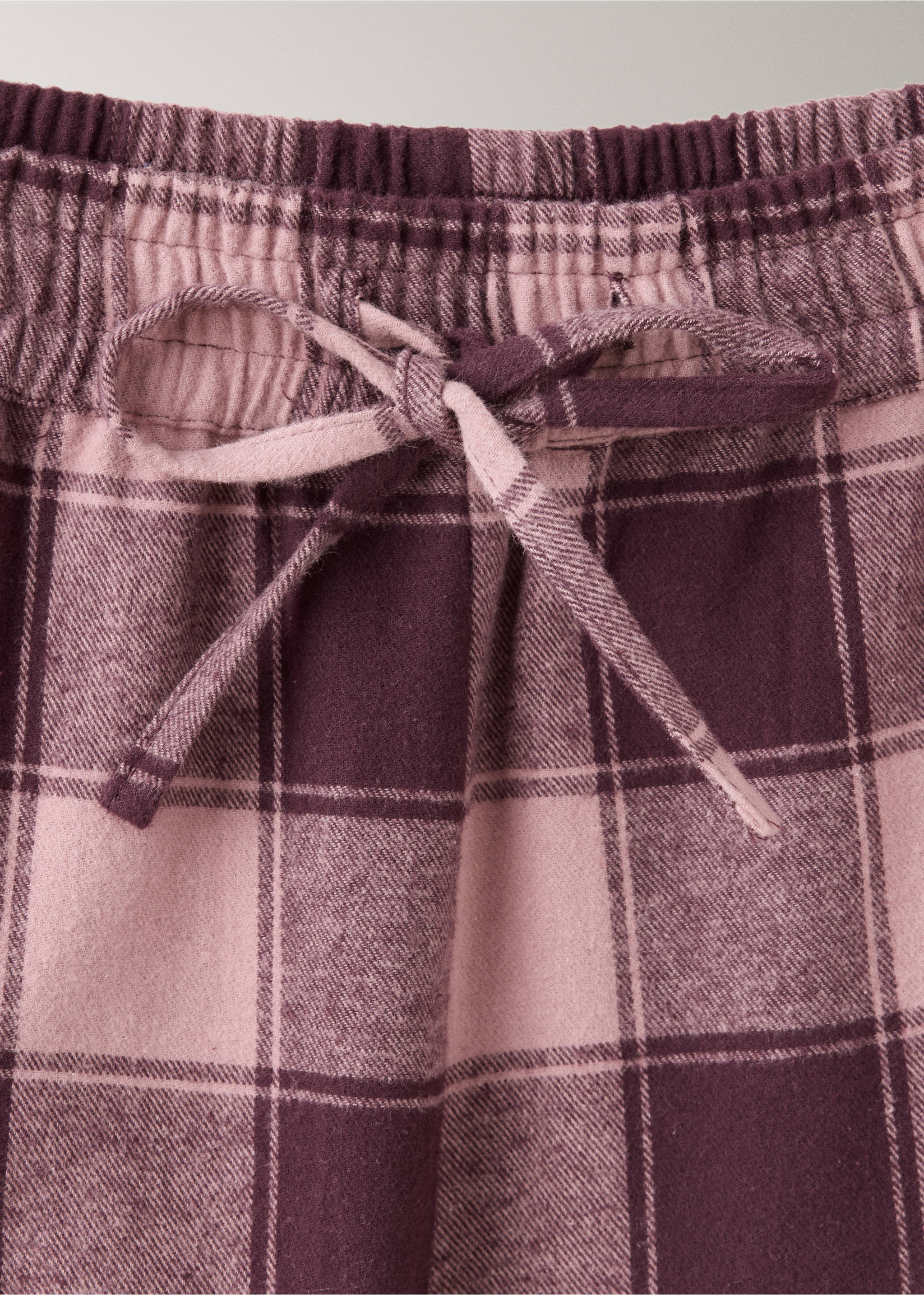 Pyjama deux pièces en flanelle à carreaux - Détail de l'article 8, Rose. Ref: 37091475-00.