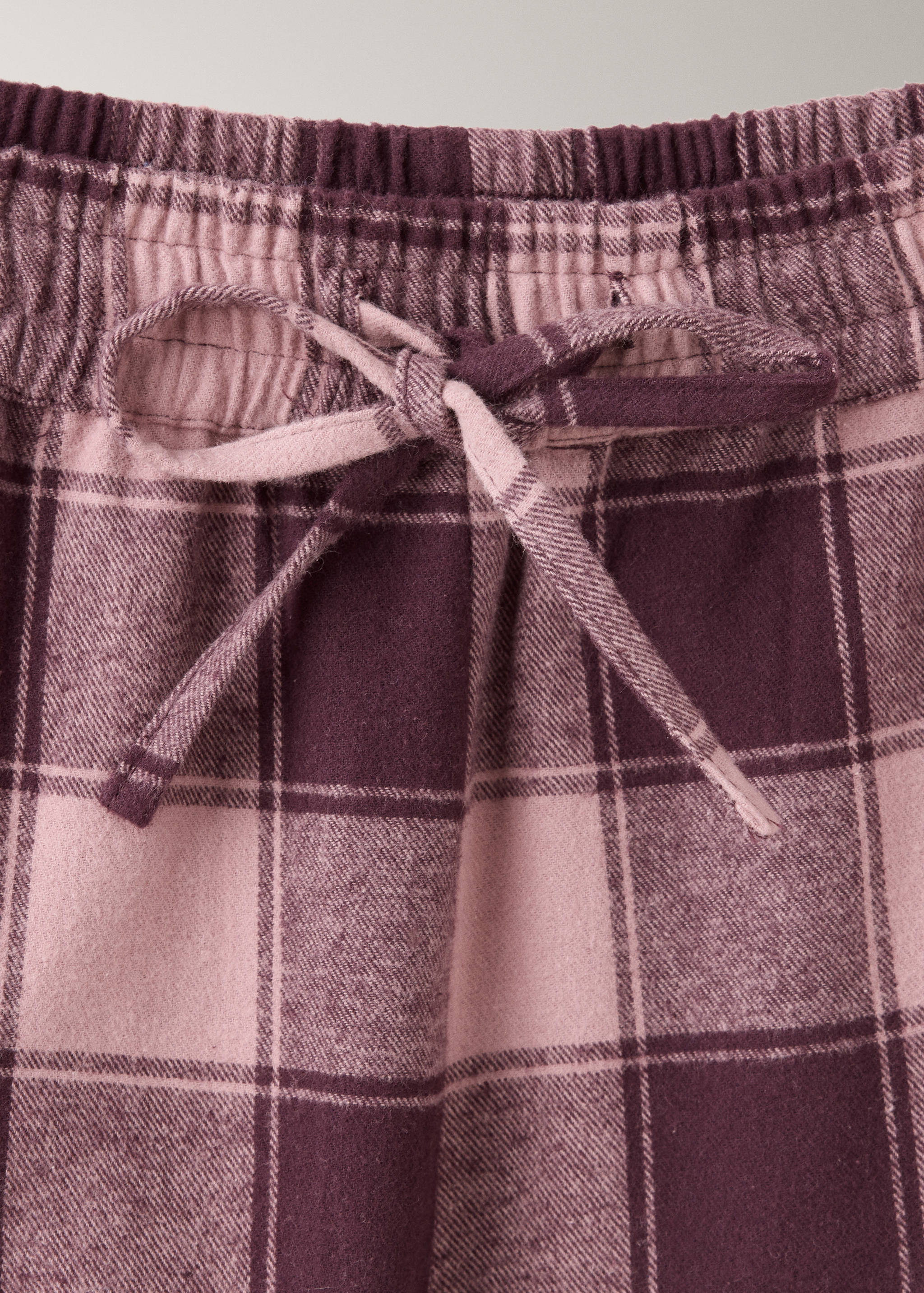 Pyjama deux pièces en flanelle à carreaux - Détail de l'article 8