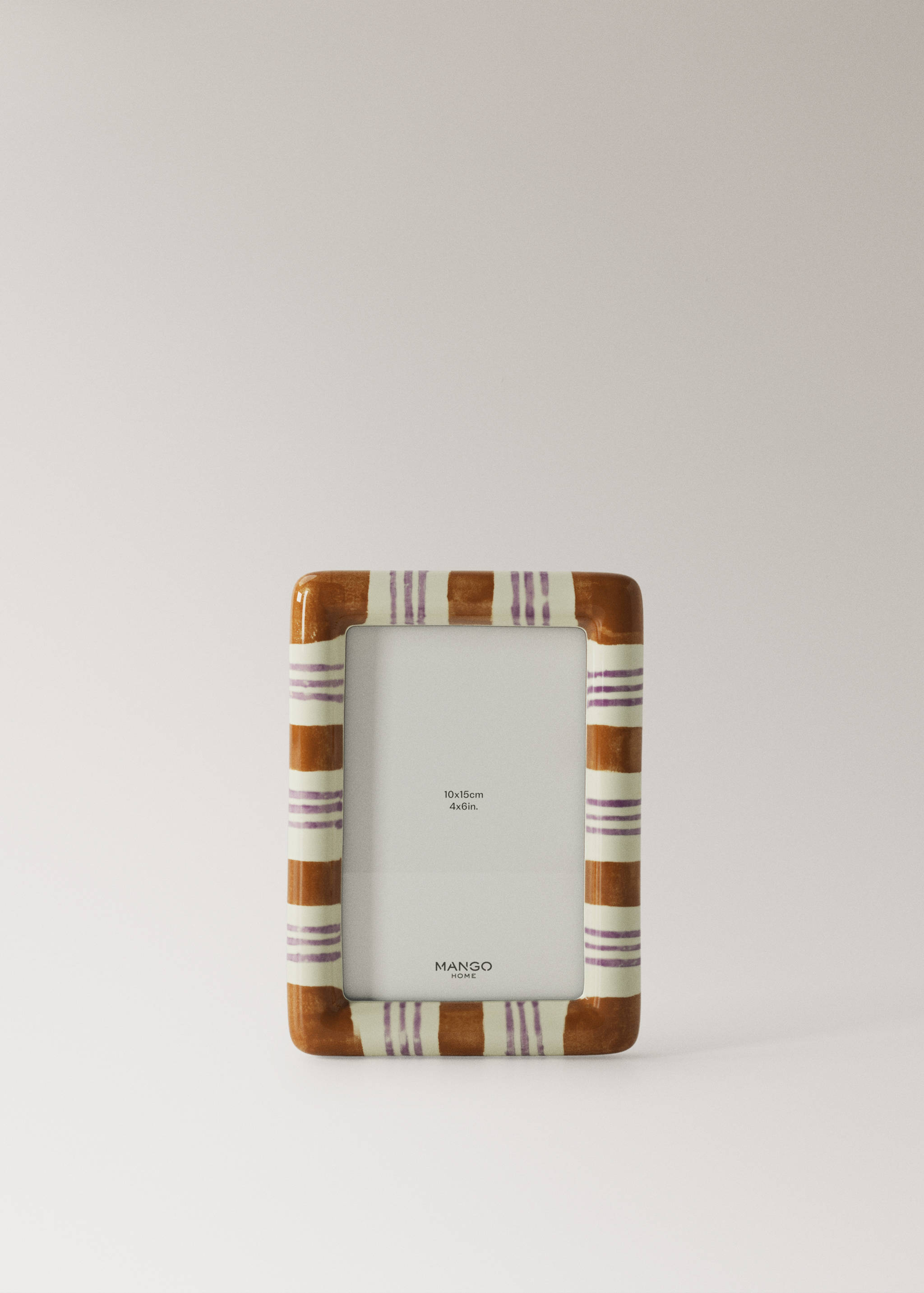Ceramic striped photo frame - Article without model