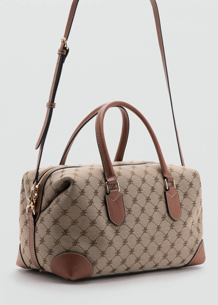 Jacquard logo bowling bag — Leather