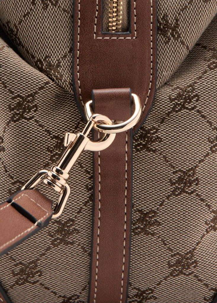 Jacquard logo bowling bag — Leather