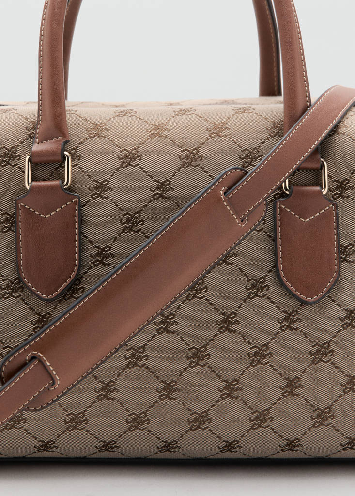 Jacquard logo bowling bag — Leather