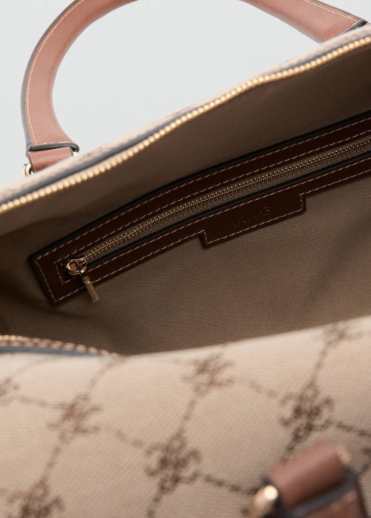 Jacquard logo bowling bag — Leather
