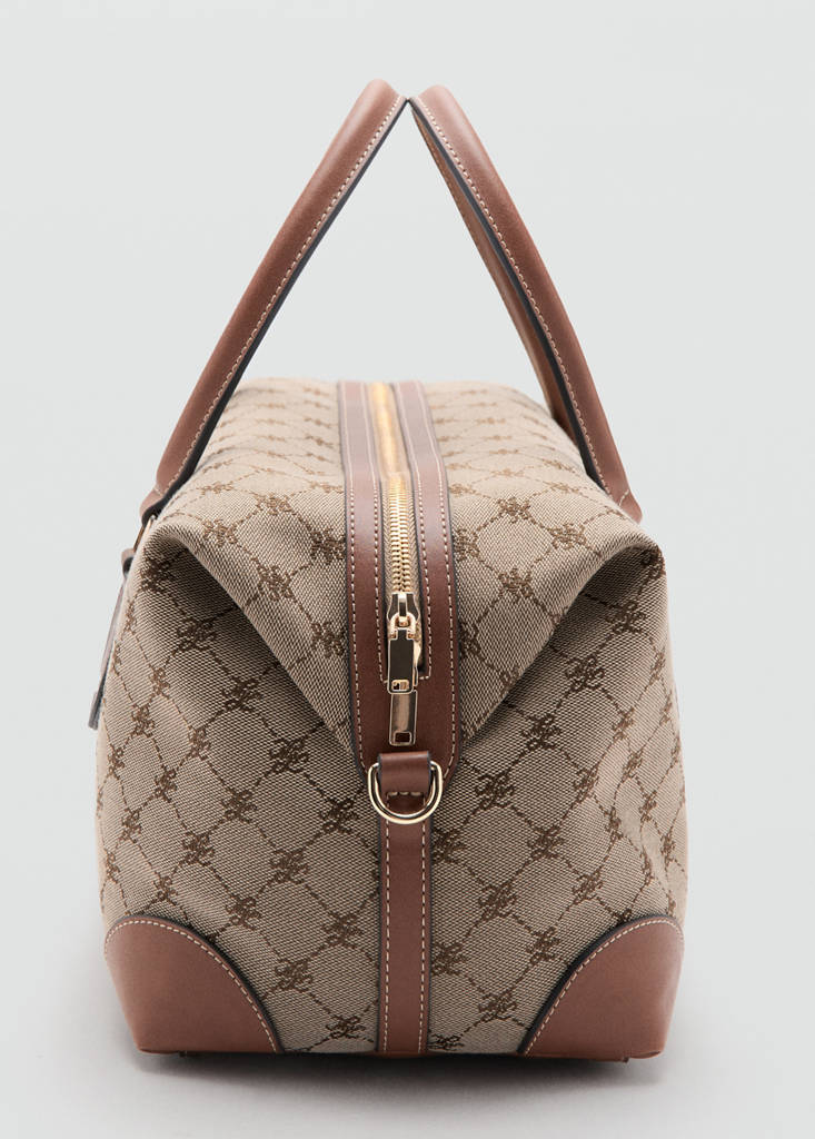 Jacquard logo bowling bag — Leather
