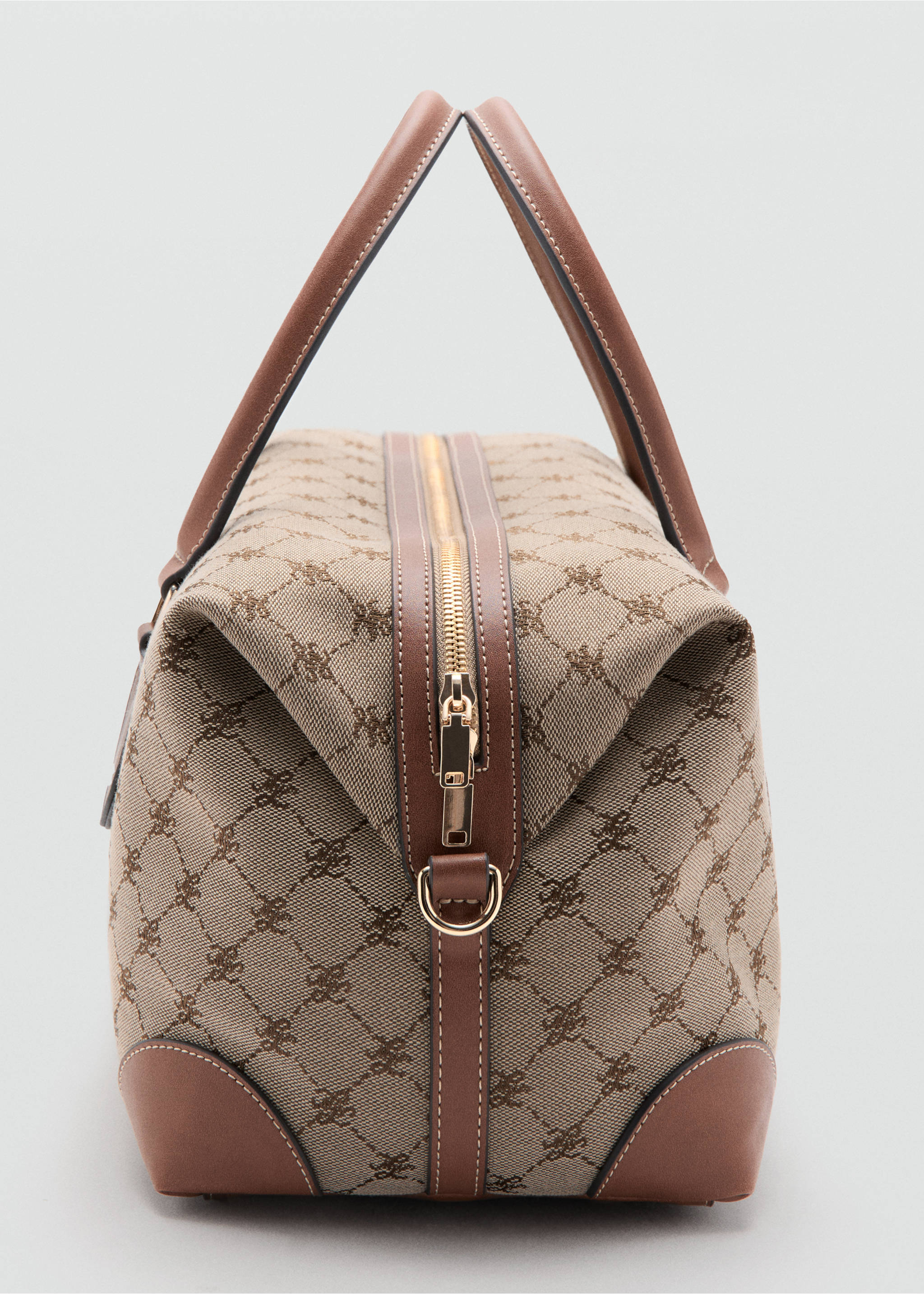 Jacquard logo bowling bag - Details of the article 4, Leather. Ref: 37091477-00.