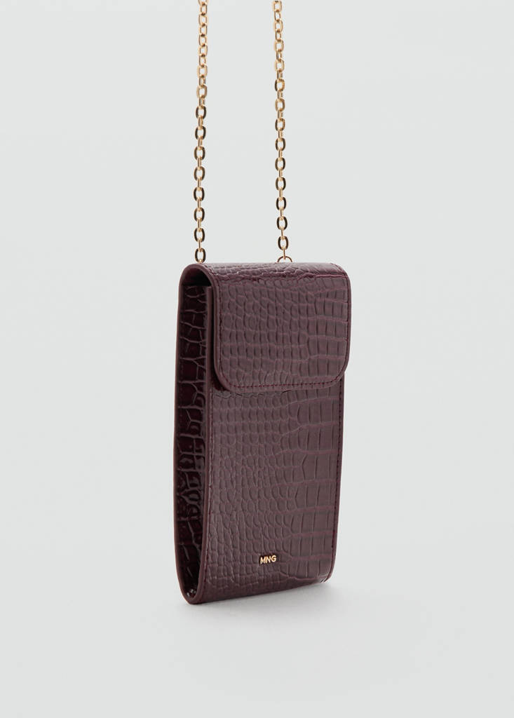 Shiny glitter coconut phone case — Burgundy