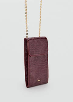 Shiny glitter coconut phone case — Burgundy 2