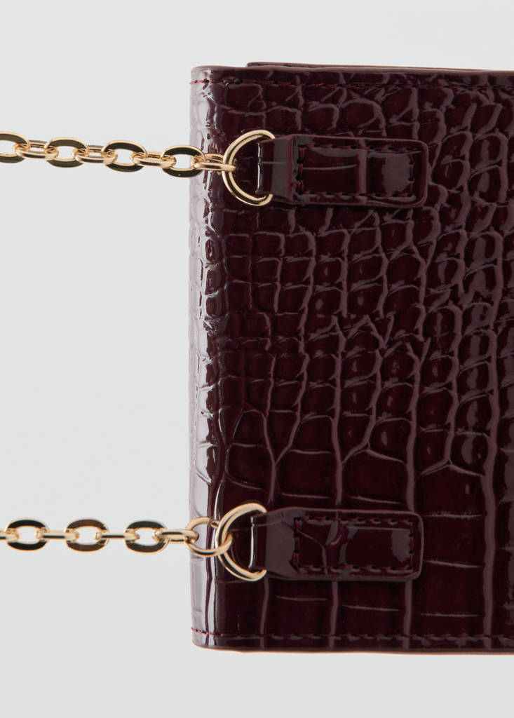 Shiny glitter coconut phone case — Burgundy