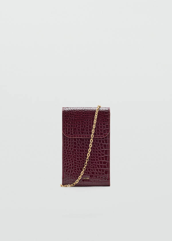 Shiny glitter coconut phone case — Burgundy