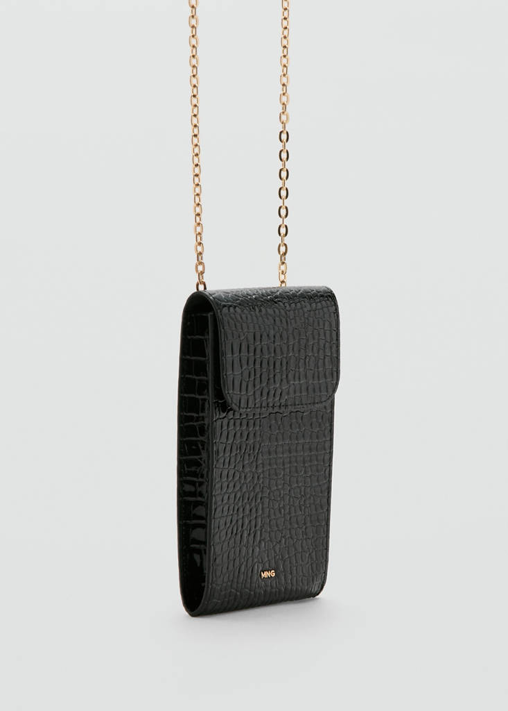 Shiny glitter coconut phone case — Black