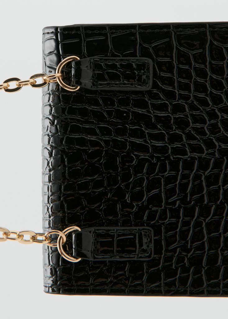 Shiny glitter coconut phone case — Black