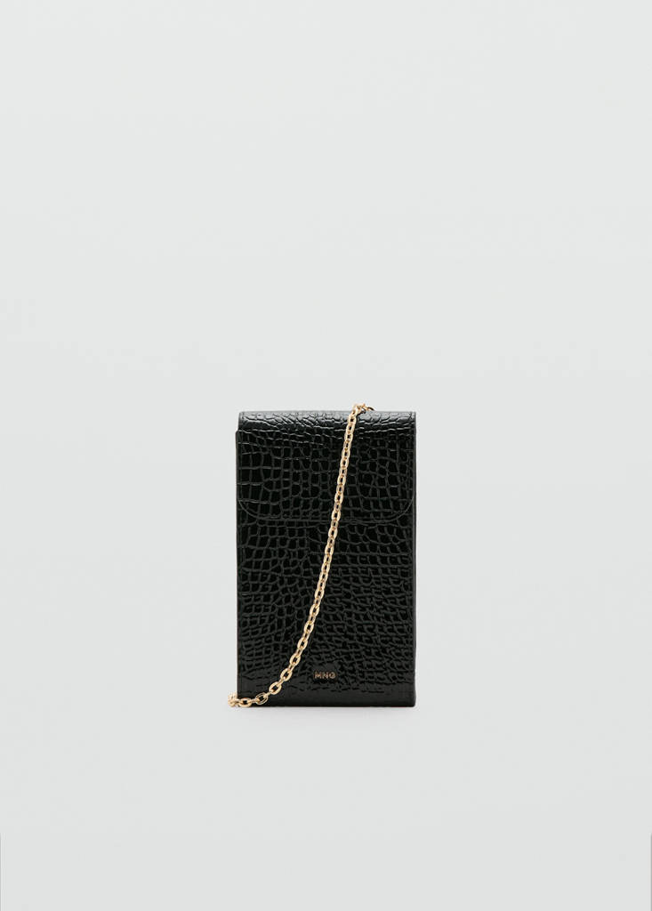 Shiny glitter coconut phone case — Black