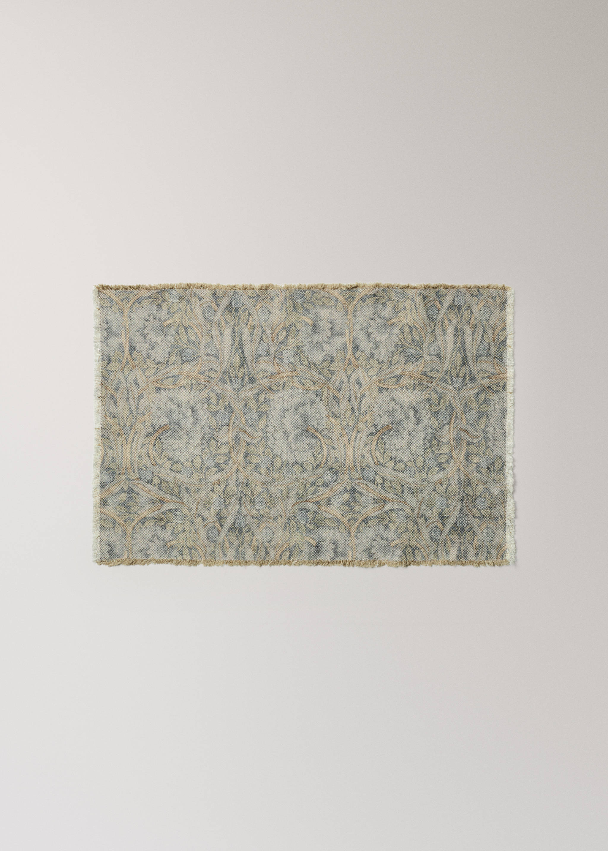 Einzelplatzset aus Baumwolle-Leinen-Mischung mit Blumenmuster 40x60 cm - Artikel ohne Model