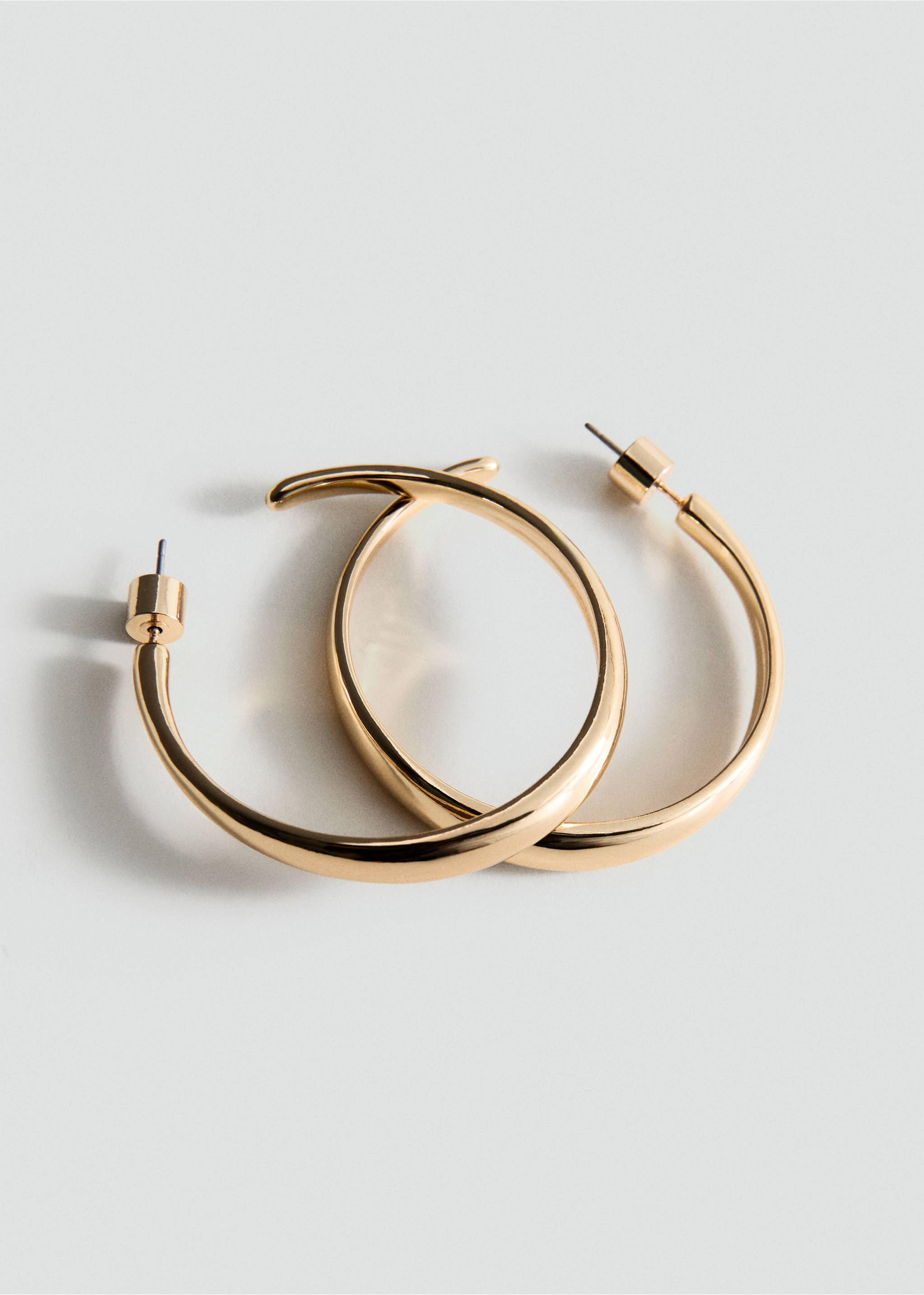 Thin hoop earrings - Medium plane