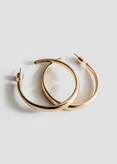 Thin hoop earrings — Gold 2