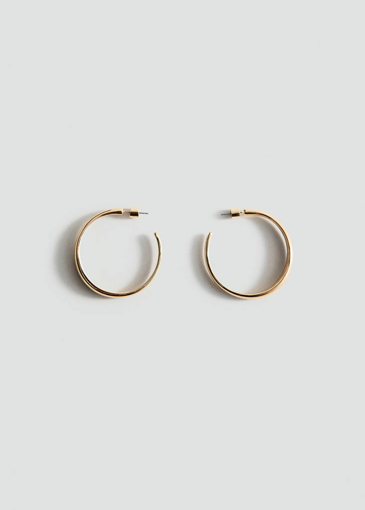 Thin hoop earrings — Gold