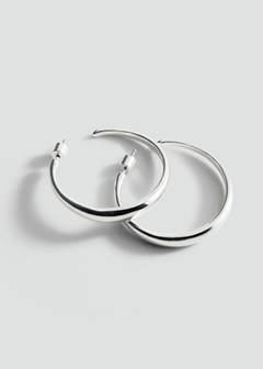 Thin hoop earrings — Silver 1