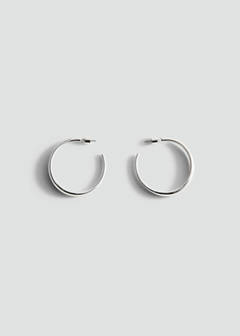 Thin hoop earrings — Silver 2