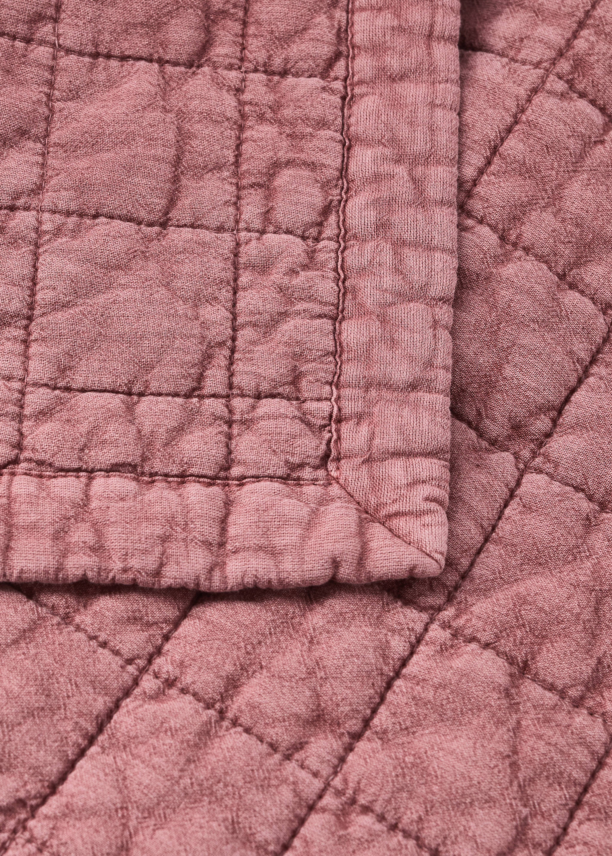 Children's cotton quilt with padded check pattern - Details of the article 2