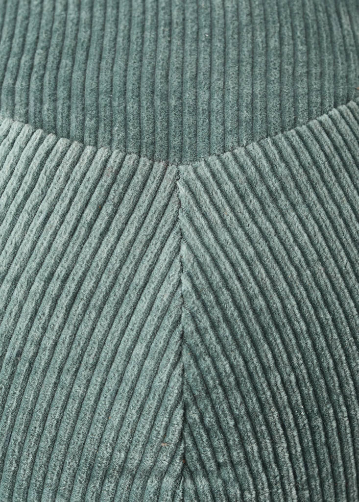 Round corduroy cushion — Forest Green