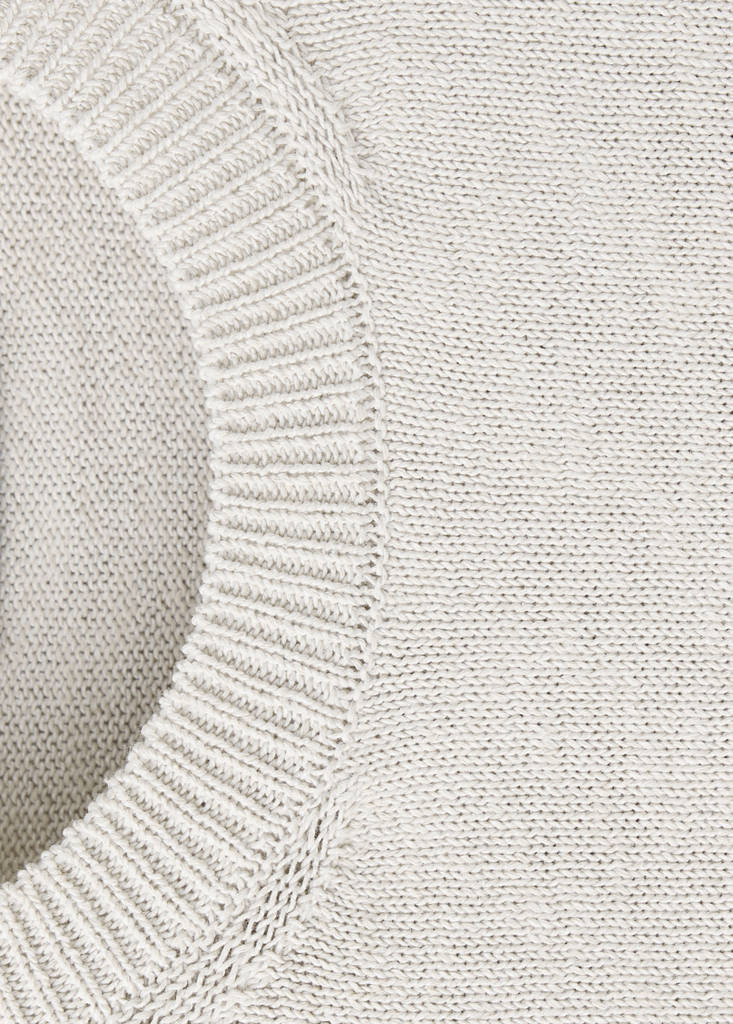 Ribbed lace-trimmed jumper — Light/Pastel Grey