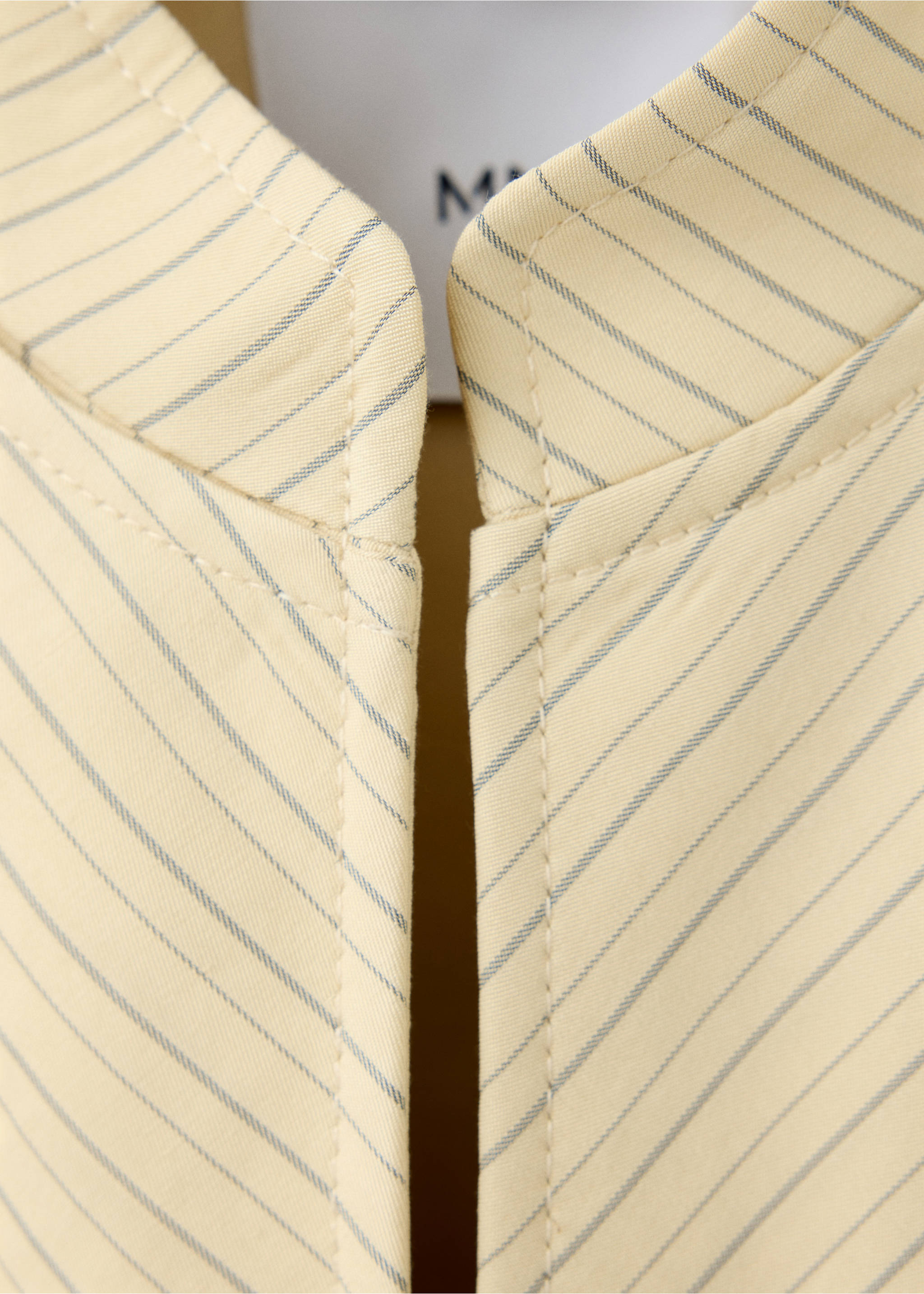 Veste à rayures tennis et boutons - Détail de l'article 8, Jaune pastel. Ref: 37091487-00.