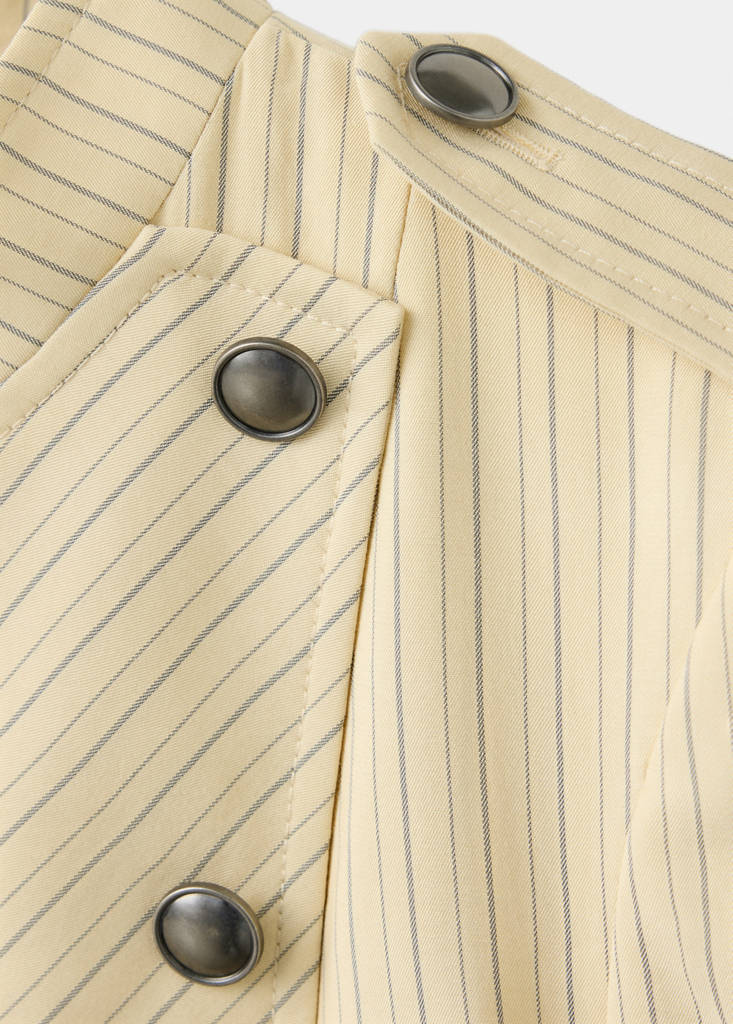 Pinstripe blazer with buttons — Pastel Yellow