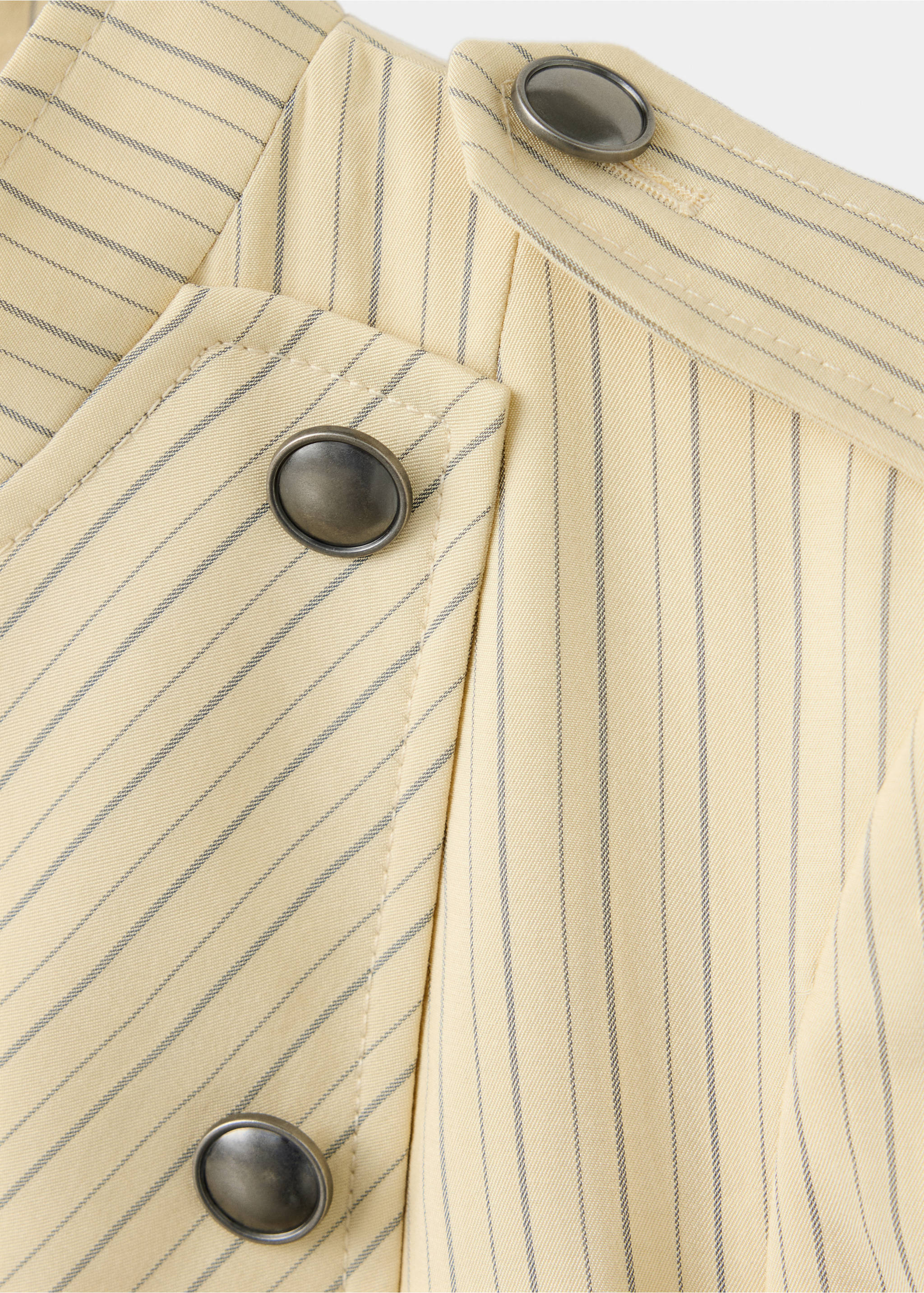 Veste à rayures tennis et boutons - Détail de l'article 0, Jaune pastel. Ref: 37091487-00.